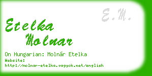 etelka molnar business card