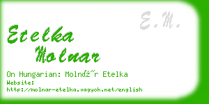 etelka molnar business card